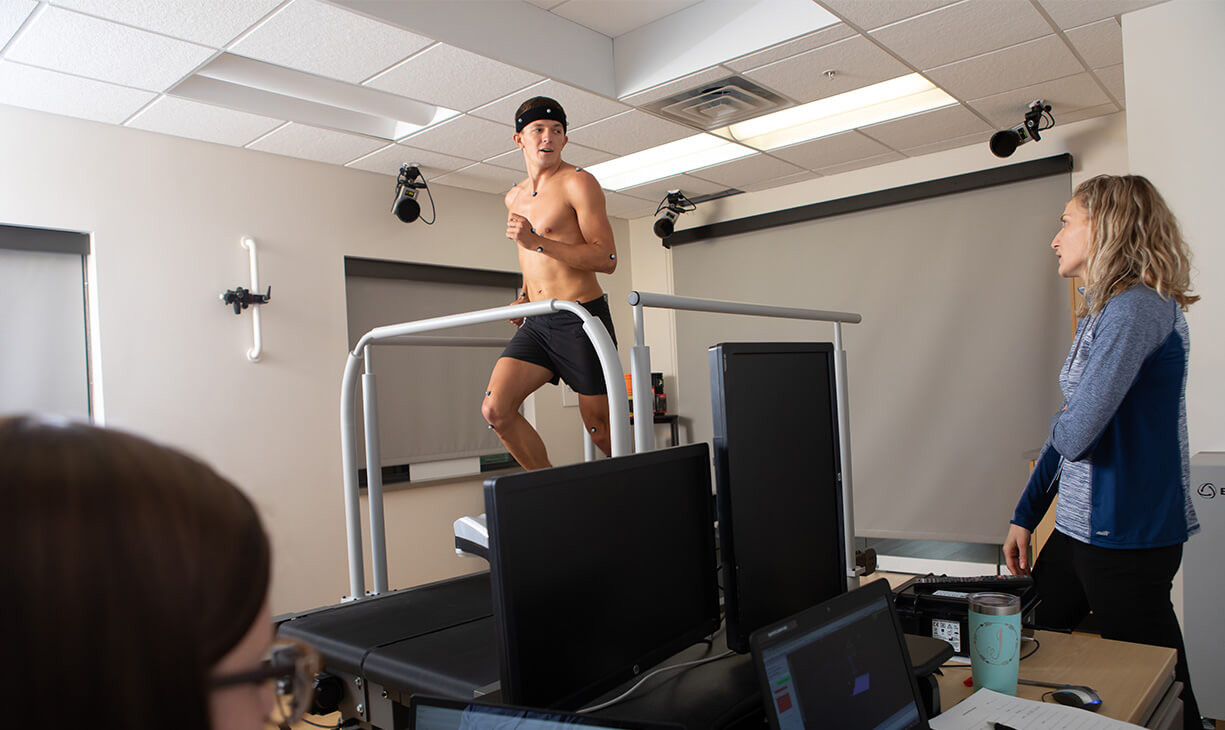 running lab at the fieldhouse