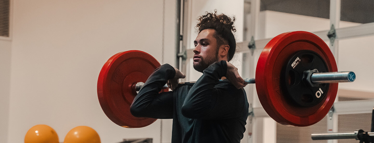 pro athlete lifting weights