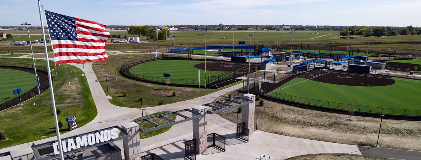 aerial shot of Sanford Diamonds